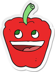 sticker of a cartoon pepper