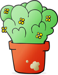 freehand drawn cartoon plant