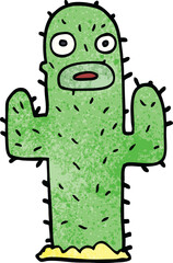 cartoon doodle cactus