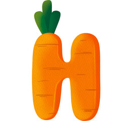 carrot alphabet h