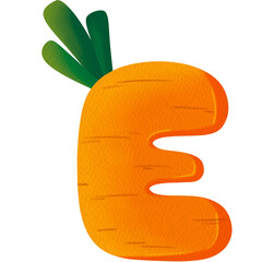 carrot alphabet e