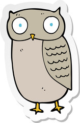 sticker of a cartoon owl