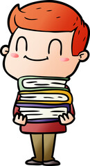 cartoon friendly man