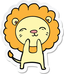 sticker of a cartoon lion