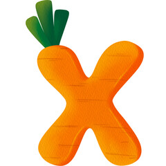 carrot alphabet x