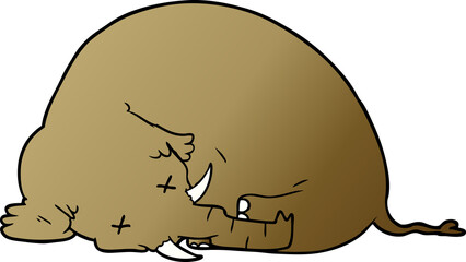 cartoon dead mammoth