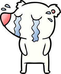 sad little polar bear cartoon