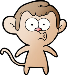 cartoon hooting monkey