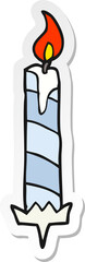 sticker of a cartoon birthday cake candle