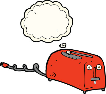 recommend clip art: cartoon toaster with thought bubble