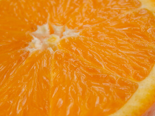 Close up of cross section of orange. Sliced orange background.