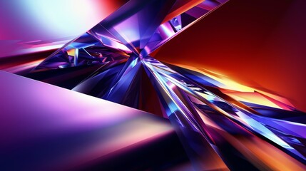 abstract faceted crystal rainbow refraction background