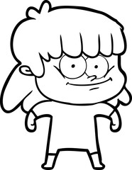 cartoon smiling woman