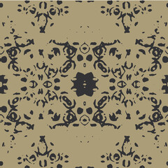 Blue and white watercolor ornament painted with watercolor on paper.