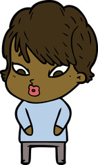 cartoon woman