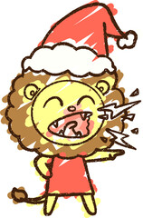 christmas lion roaring