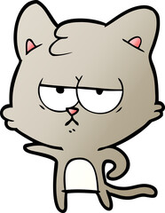 bored cartoon cat