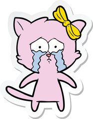 Fototapeta premium sticker of a cartoon cat