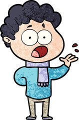 cartoon man gasping in surprise