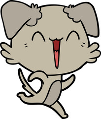 happy little dog cartoon