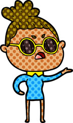 cartoon annoyed woman