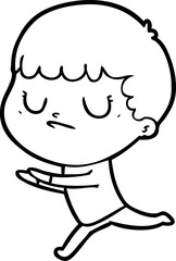 cartoon grumpy boy