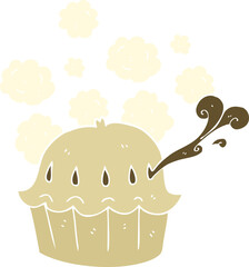 flat color illustration of hot pie