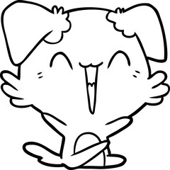 happy little dog cartoon