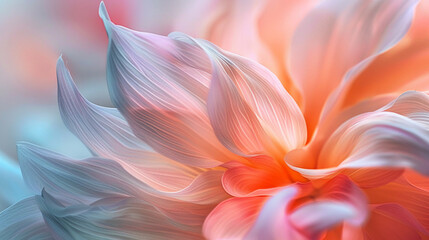 Abstract pastel flower petals, delicate and soft