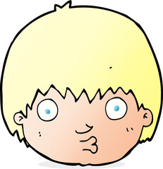cartoon curious boy