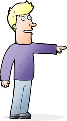 cartoon man pointing