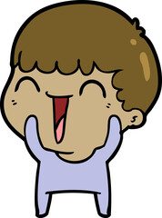 cartoon happy man