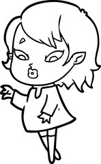 cute cartoon vampire girl
