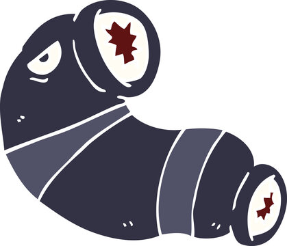 cartoon doodle monster leech