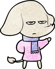 annoyed cartoon elephant