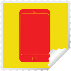 cell phone graphic square peeling sticker