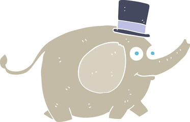 flat color illustration of elephant