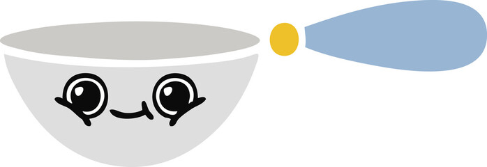 flat color retro cartoon of a measuring spoon