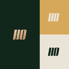 HO logo design vector image