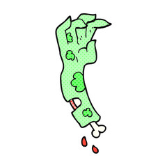freehand drawn cartoon zombie arm
