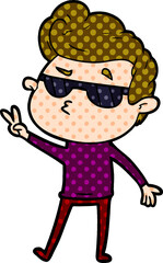 cartoon cool guy