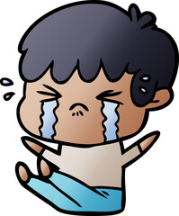 cartoon boy crying