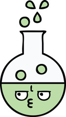 cute cartoon of a test tube