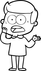 cartoon shocked man
