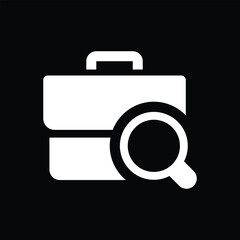 briefcase with magnify glass icon