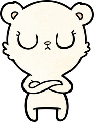 peaceful cartoon polar bear
