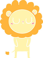 flat color style cartoon lion
