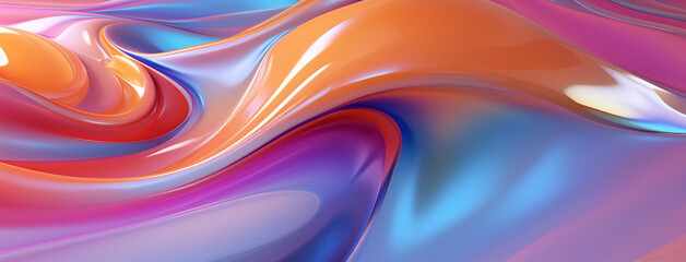 Abstract background colored stains and waves of liquid glossy paint	