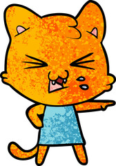 cartoon cat hissing