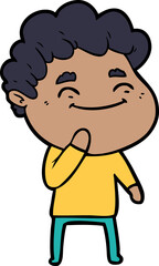 cartoon friendly man